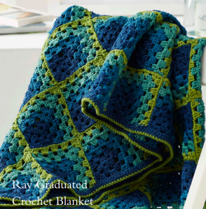 Ray graduated crochet blanket